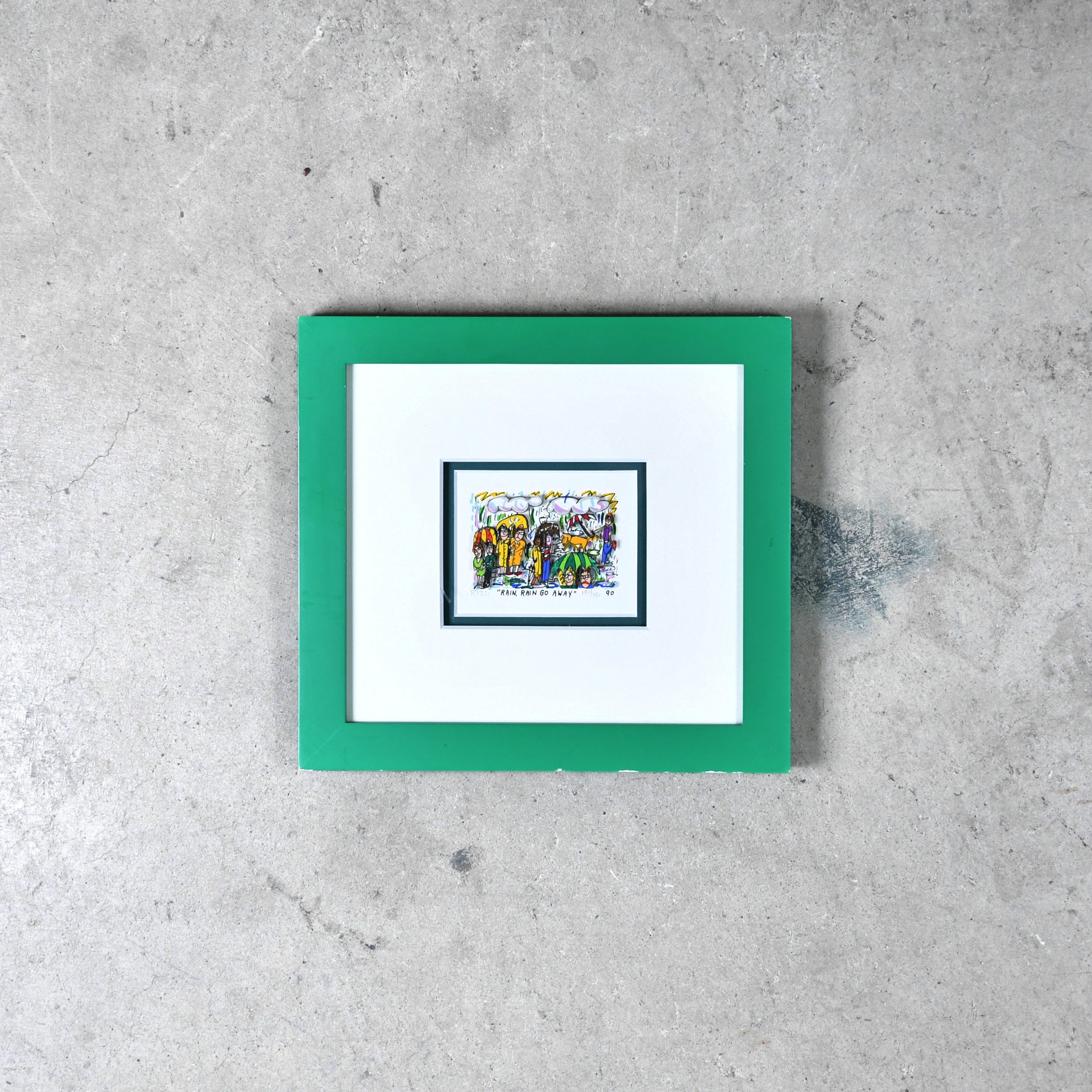 James Rizzi Rain, Rain Go Away, 1990’s Silk-screen 3D / ジェームス・リジィ 1990年 シルクスクリーン